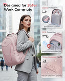 MATEIN HER Laptop College Backpack, Pink Backpack for Women Fit 17"Computer