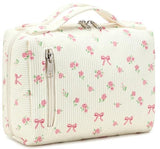 Bluboon Makeup Bag Zipper Pouch Travel Portable Cosmetic Bag Organizer for Women and Girls