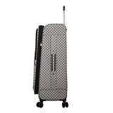 Steve Madden Designer Luggage Collection - 3 Piece Softside Expandable Lightweight Spinner Suitcase Set - Travel Set includes 20 Inch Carry on, 24 Inch & 28-Inch Checked Suitcases (Noble Black/Grey)