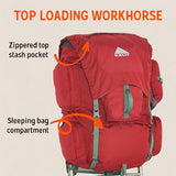 Kelty Trekker 65 Backpack, Garnet Red