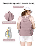 BJLFS Purple Backpack for Girls Women, Waterproof High School Bookbag, Lightweight Casual Travel Daypack,Classic Basic College Backpack, Middle School Bag for Teen Girls Boys Cute Back Pack