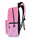 Roffatide Anime Demon Slayer Backpack Pink Geometric Gradient School Bag Laptop Backpack for Girls Ladies