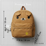 Roozxbscen Cute Bear Backpack for Women Nylon Cartoon Kawaii Daily Bag Lightweight Travel Daypack with Soft Cloud Pendant (White)