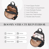 GOLF SUPAGS 13L Mini Backpack Lightweight Nylon Daypack for Women, Small City Pack, Versatile Ladies Backpack for Shopping & Travel, Black