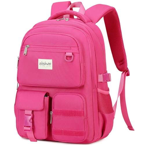 abshoo causal travel canvas rucksack backpacks for girls school bookbags Large Heavy Duty Backpack College Bookbag Casual Multi Pocket for Women (Beige) Grade Recommendation abshoo Big Student Laptop Backpack