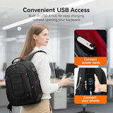CROSSGEAR Large Travel Laptop Backpack, Water-resistant Daily Backpacks, Fits 17.3" Laptop, Durable Business Computer Bookbag Office Laptop Bag with Charging Port Gift for Men Trave Essentials