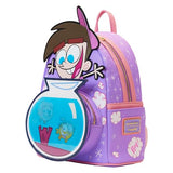 Loungefly Nickelodeon: Fairly Odd Parents Lenticular Timmy Turner with Fishbowl Cosmo and Wanda Mini-Backpack, Amazon Exclusive