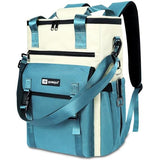 Backpack Cooler for Women, AYAMAYA Stylish 35 Cans Leakproof Soft Cooler Backpack, Waterproof Insulated Lunchbox Shoulder Bag Keeps Cold for Up to 18 Hours for Camping, Beach, Work, Picnic, Blue