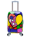 Rockland Departure Hardside Spinner Wheel Luggage, Heart, 2-Piece Set (20/28)