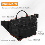 VOTAGOO GEAR X-Pac 7L Sling Bag, Lightweight Crossbody Waist Pack with Fidlock Buckle & YKK Zippers for Commute/Outdoor (Black)
