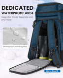 OutdoorMaster Ski Boot Bag, 65L Snowboard Boots Travel Backpack for Helmet, Ski Shoes, Goggles, Gloves, and Accessories, Waterproof Exterior & Bottom