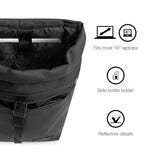 EASTPAK Up Roll – 23L Roll-Top Backpack with 16" Laptop Sleeve, Security Pocket, Bottle Holder & Water-Resistant Finish, Tarp Black