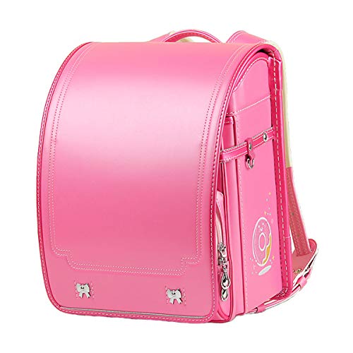 Milworld ransel randoseru pink backpack automatic school bag candy girls series PU leather send gift