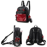 fancybag Ita Backpack Pin Display Multi-Purpose Women Backpack with Insert Gothic Design Cosplay Halloween Enamel Pins Shoulder Bag Punk Black Handbag