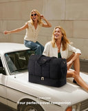 LOVEVOOK Garment Bags for Travel,Convertible Garment Bag for Women with Shoe Pouch,Carry on Duffel Bag with Toiletry Bag, 2 in 1 Hanging Suitcase Suit Bag,Waterproof Weekender Bags for Business Trip