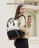 LOVEVOOK Laptop Backpack for Women, 15.6 Inch Work Business Backpacks Purse With Large Capacity, Waterproof Nurse Bag College Bookbag for School, Waterproof Casual Daypack for Travel