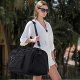 S-ZONE Garment Duffle Bags for Travel Carry on Convertible 2 in 1 Suit Bags Hanging Suitcase with Toiletry Bag 50L