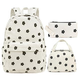 FADOVYE School Backpack for Girls Laptop Backpack for Teen Women Preschool Kindergarten Elementary Kids Bookbags Travel Daypack with Lunch Bag and Pencil Case (Corduroy Floral)