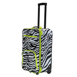 Rockland Fashion Softside Upright Luggage Set, Expandable, Lime Zebra, 2-Piece (14/19)