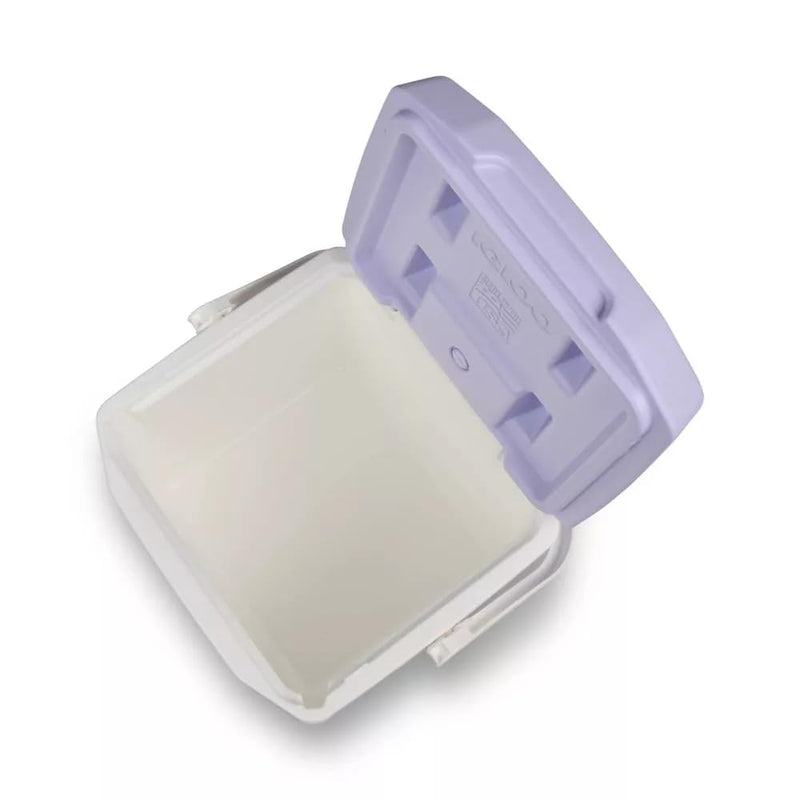 Igloos Cooler Hard-Sided Ice Chest, Insulated Portable Cooler, Heavy-Duty, Leak-Resistant Lid, Lightweight Ergonomic Handle (Lilac Breeze, 12 Quart)