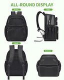 MAY TREE Mesh Backpack, 28L Heavy Duty Large Capacity Beach Bag, Black