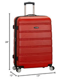 Rockland Melbourne Hardside Expandable Spinner Wheel Luggage, Red, Checked-Large 28-Inch (F1603-RED)