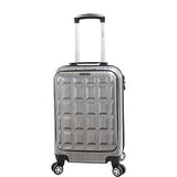 Chariot Duro 21" Laptop Hardside Carry-On Spinner Luggage (Silver)