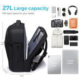TANGCORLE Travel Backpack for Men, 17.3 Inches Business Laptop Backpack Water-Resistant Carry on Airline Approved 18x14x8 Luggage Backpack with USB Charger Port