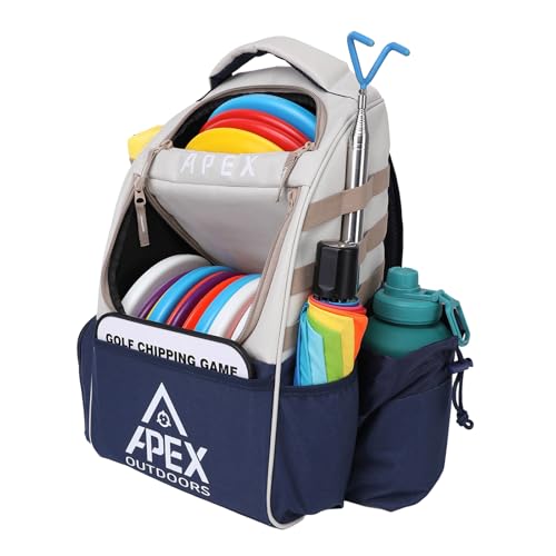 Apex Outdoors Disc Golf Bag, Large Disc Golf Backpack Holds Over 21 Discs
