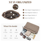 S-ZONE Genuine Leather Crossbody Bags for Women Small Leather Purse Cross Body Soft Shoulder Handbag Trendy