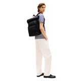 Tommy Hilfiger Mens Rolltop Backpack, Black