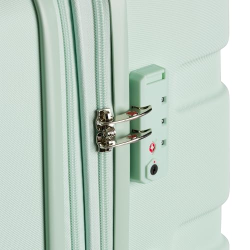 SwissGear 7366 Signature Hardside Expandable Luggage with Spinner Wheels, TSA Lock, Clearly Aqua, Checked-Large 27-Inch
