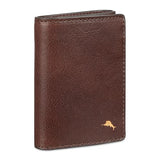 Tommy Bahama Mens Leather Trifold Wallet Brown