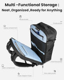 KURANEST Portal Travel Backpack for Men Women, 28L/38L Expandable Carry On Backpack, TSA Friendly Flight Approved Luggage Sleeve, Water Resistant Business Laptop Backpack for Travel Work Commute