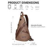 WITZMAN Canvas Sling Bag for Men Vintage Convertible Sling Backpack