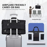 WITZMAN Nylon Duffle Bag for Men 55L with Toiletry Bag Sets Overnight Bag