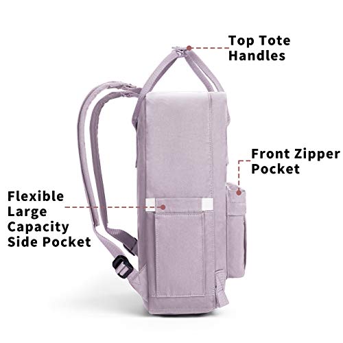 KALIDI Casual Laptop Backpack 15 Inches Classic Camping Rucksack Travel Outdoor Square Daypack College Hiking Gym Bag, Purple