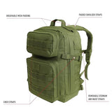 Rothco Fast Mover Tactical Backpack - Outdoor Hiking Pack for EDC Essential Gear (Black)
