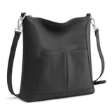 S-ZONE Leather Crossbody Bags for Women RFID Blocking Travel Purse Designer Shoulder Handbags Adjustable Strap