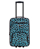 Rockland Jungle Softside Upright Luggage Set, Blue Leopard, 4-Piece Set (14/29/24/28)