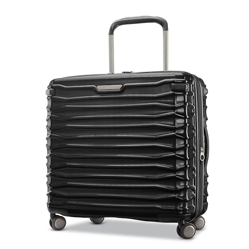 Samsonite Stryde 2 Hardside Expandable with Double Spinner Wheels, Medium Glider, Stealth Black | Backpacks4Less