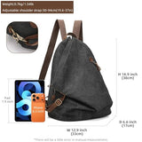 Vintage Canvas Backpack Crossbody Rucksack Outdoor Daypack for Men Women
