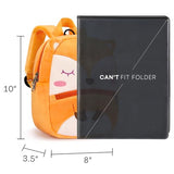 mibasies Toddler Backpacks for Girls 2-4: Cute Fox Plush Backpack - 3D Animal Cartoon Mini Travel Bag -10 inch Backpack Leash for Toddlers 1-3