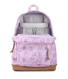 JanSport Right Pack Backpack - Durable Daypack with Padded 15" Laptop Sleeve, Spacious Main Compartment & Integrated Water Bottle Pocket - Horoscope Horizons Pink Ice/Mahogany Haze