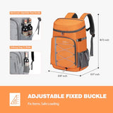 Maelstrom 35 Can Backpack Cooler Leakproof,Insulated Soft Cooler Bag,Beach / Camping Cooler,Ice Chest Backpack for Travel, Grocery Shopping,Kayaking,Fishing,Hiking,Orange