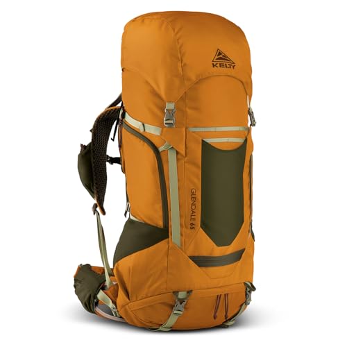 Kelty Glendale 65L to 105L Internal Frame Backpack - Multi-day Backpacking Thru Hiking Pack, Adjustable Suspension, Customized Fit (Cathay Spice, 65L)