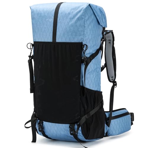 Hiking Backpack,40L to 50L Extra Large Capacity Hiking Bag,Internal Frame Camping Backpack,Upgraded X-PAC Lightweight Sport Daypack Travel Backpack Fit For Mountain Climbing Camping(Blue)