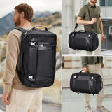 WITZMAN Travel Backpack for Men Women Laptop Backpack with USB Charging Port Carry-on Luggage Flight Approved(B686 Black)