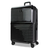 World Traveler Dejuno Tonal 28-Inch Polycarbonate Lightweight Hardside Expandable Spinner Luggage Suitcase with TSA Lock - Onyx