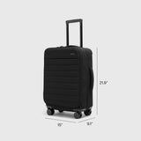 Away Softside Carry-On Suitcase, 22 Inch, Expandable High-Strength Nylon Luggage With Spinner Wheels, Meets Requirements for Most Major Airlines, Jet Black